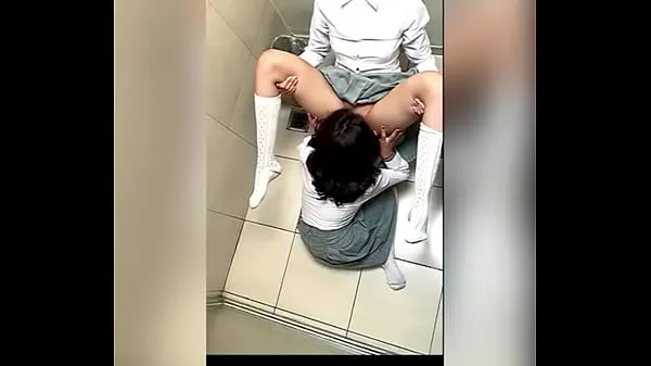 Show Two Lesbian Students Fucking in the School Bathroom! Pussy Licking Between School Friends! Real Amateur Sex! Cute Hot Latinas fresh Videos