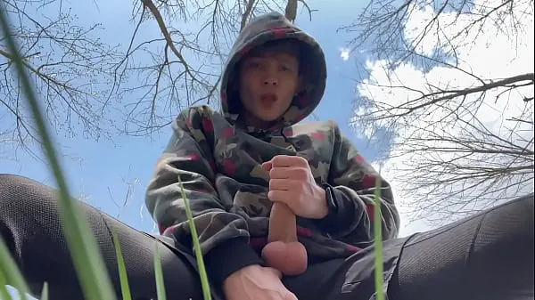 Show Sweet Boy Jerking his Big Dick (23cm) Outdoor / Huge Cumshot on Camera / Boy / Monster Dick fresh Videos