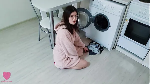 Show My girlfriend was NOT stuck in the washing machine and caught me when I wanted to fuck her pussy fresh Videos