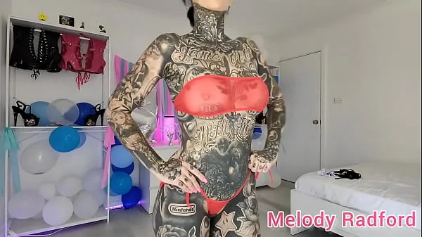 แสดง Sheer Black and Red Skimpy Micro Bikini try on Melody Radford วิดีโอใหม่