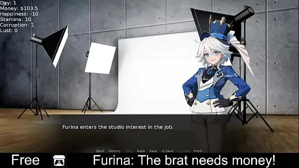 Show Furina: The brat needs money! (free game itchio) Visual Novel, Role Playing fresh Videos